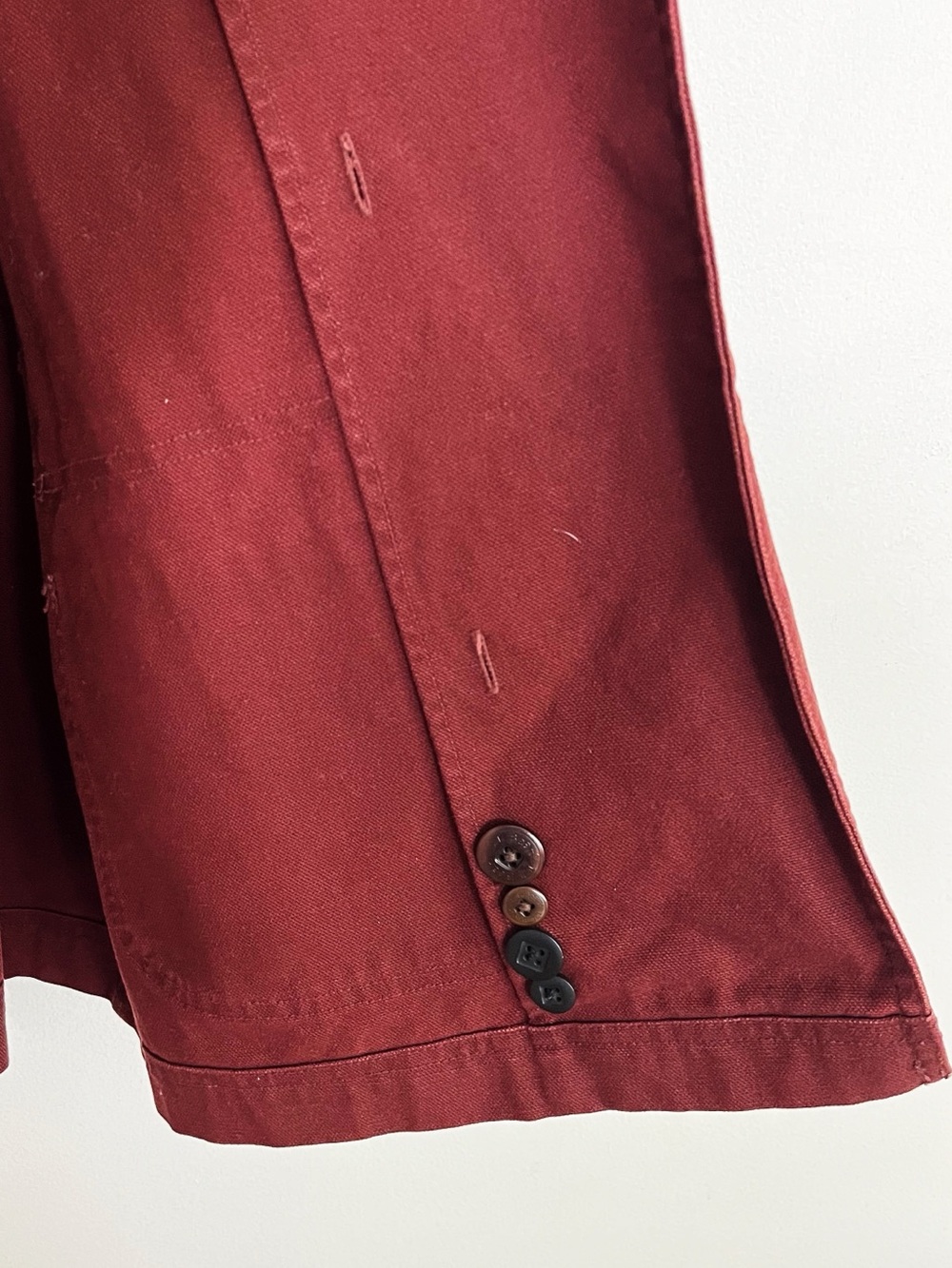 Vintage LL Bean Field Jacket Barn Coat Chore Jacket Burgundy Green Size XL - Picture 6 of 9